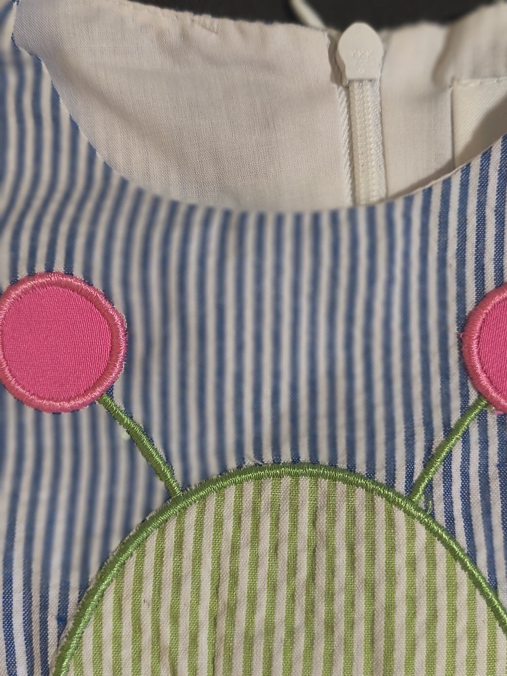 Florence Eiseman Pink, Green & Blue Ladybug One-Piece - Picture 2 of 4